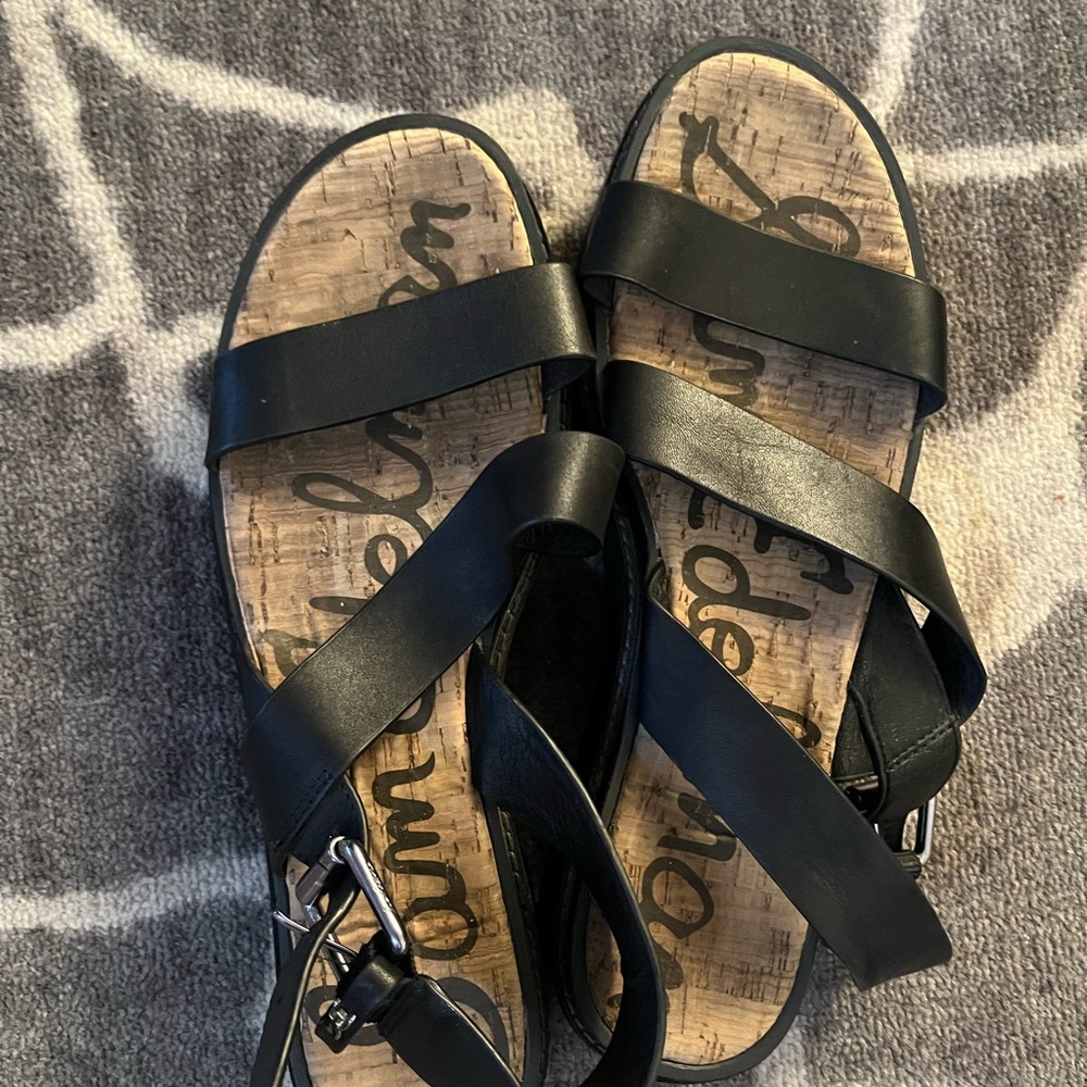Sam Edelman Black Strappy Sandals